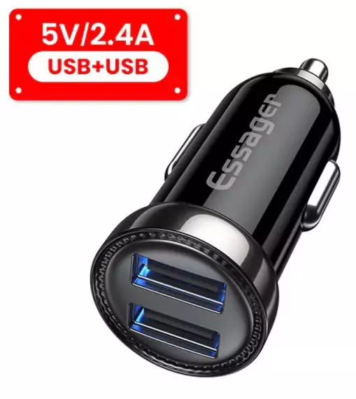Cargador USB doble para coche Cargador USB doble para coche
