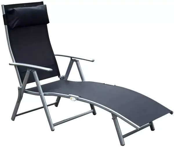 Outsunny Tumbona plegable respaldo ajustable Outsunny Tumbona plegable respaldo ajustable
