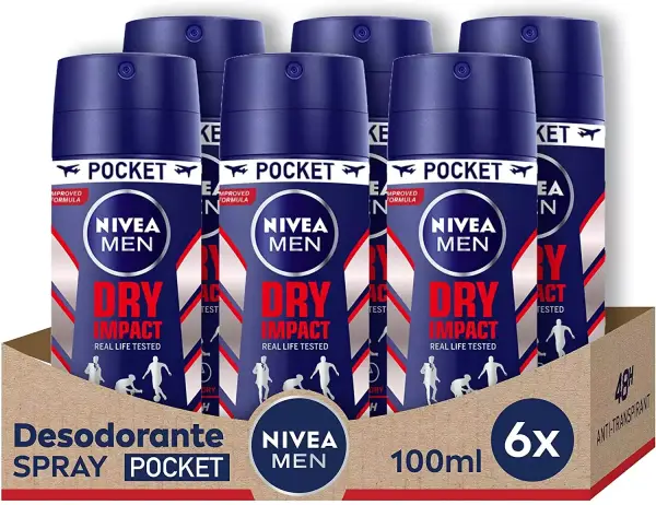 Pack 6 desodorantes NIVEA MEN Dry Comfort Pack 6 desodorantes NIVEA MEN Dry Comfort