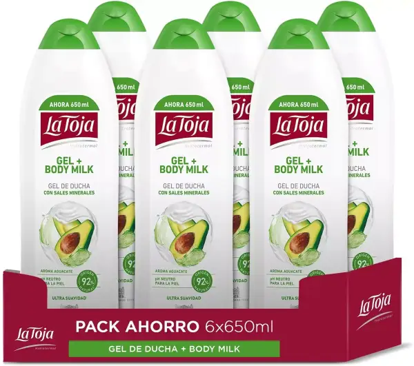 6x gel de ducha + bodymilk La Toja 650ml 6x gel de ducha + bodymilk La Toja 650ml