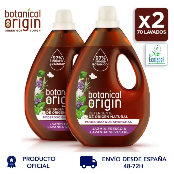 Detergente Botanical Origin pack 2 unidades Detergente Botanical Origin pack 2 unidades