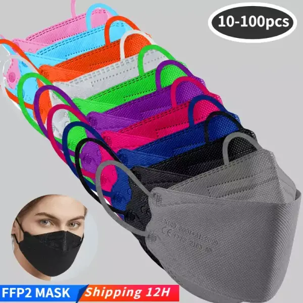 Pack 100 colores variados mascarillas FFP2 KN95 Pack 100 colores variados mascarillas FFP2 KN95