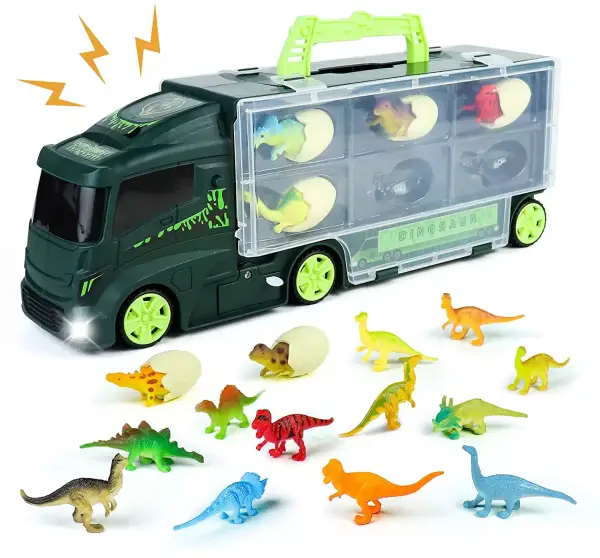 Camión de transporte de huevos de dinosaurio Camión de transporte de huevos de dinosaurio