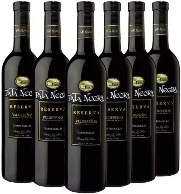 6 botellas de vino tinto Pata Negra 6 botellas de vino tinto Pata Negra