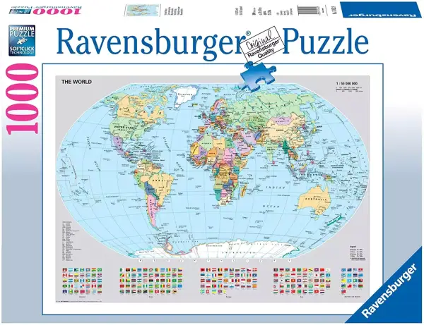 Ravensburger Puzzle 1000 piezas Mapamundi político Ravensburger Puzzle 1000 piezas Mapamundi político