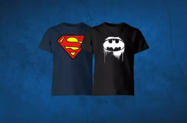 2 Camisetas de DC para niños 2 Camisetas de DC para niños