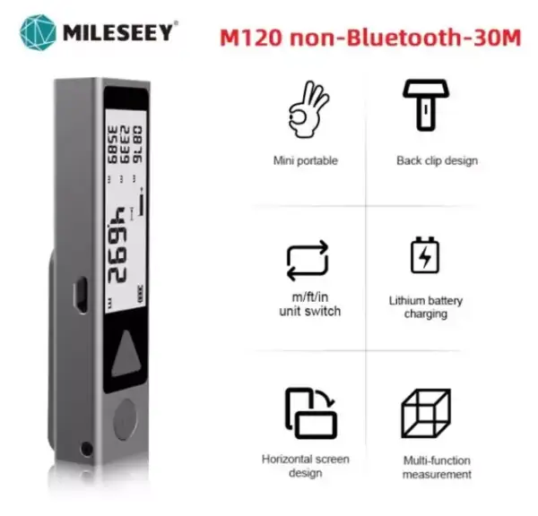 Medidor Láser Mileseey 30m Medidor Láser Mileseey 30m