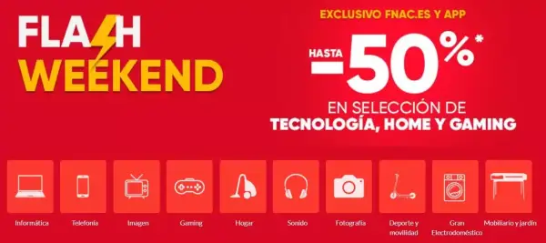 Ventas flash en fnac en tecnología, hogar, gaming... Ventas flash en fnac en tecnología, hogar, gaming...
