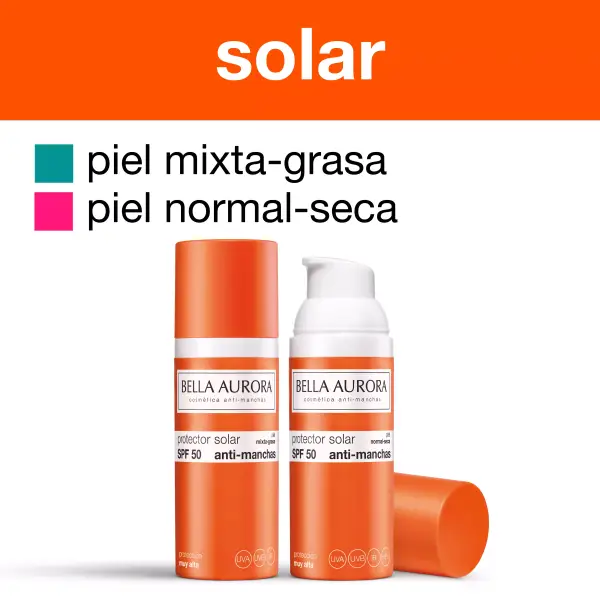 Protector Solar SPF 50 Bella Aurora Anti-Manchas Piel Normal Seca Protector Solar SPF 50 Bella Aurora Anti-Manchas Piel Normal Seca