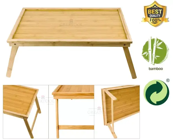 Bandeja de bambú para Cama Plegable Greatool Bandeja de bambú para Cama Plegable Greatool