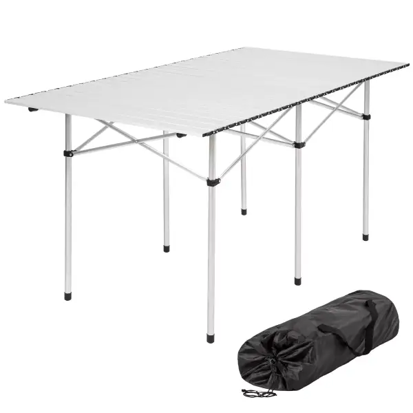 Mesa de aluminio plegable 140x70x70cm Mesa de aluminio plegable 140x70x70cm