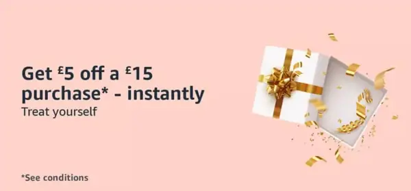 Consigue 5£ descuento en compras de +15£ para Amazon UK Consigue 5£ descuento en compras de +15£ para Amazon UK