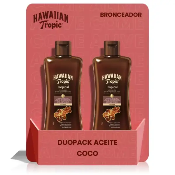 2x Aceite bronceador Hawaiian Tropic 200ml 2x Aceite bronceador Hawaiian Tropic 200ml