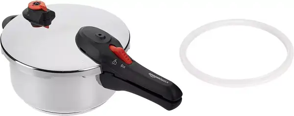 Amazon Basics olla a presión de acero inoxidable 4 litros Amazon Basics olla a presión de acero inoxidable 4 litros