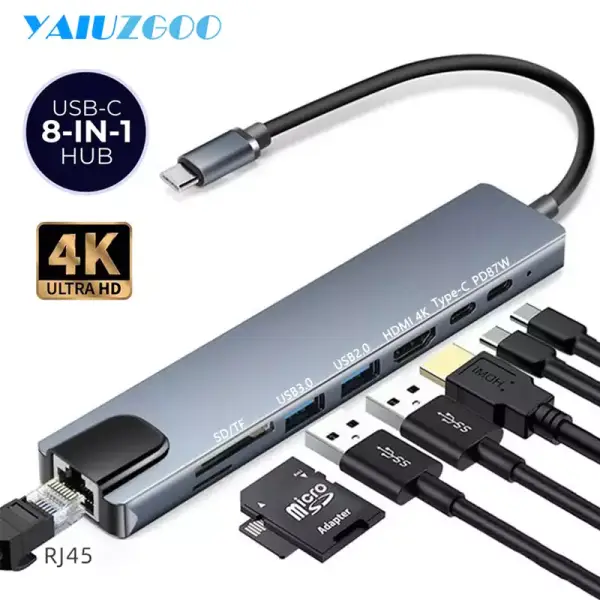 HUB de 8 puertos USB-C HUB de 8 puertos USB-C