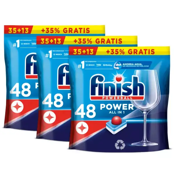 144 Pastillas de lavavajillas Finish Powerball All in 1 144 Pastillas de lavavajillas Finish Powerball All in 1