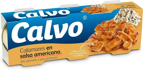3 x 80g Calamares en Salsa Americana Calvo 3 x 80g Calamares en Salsa Americana Calvo