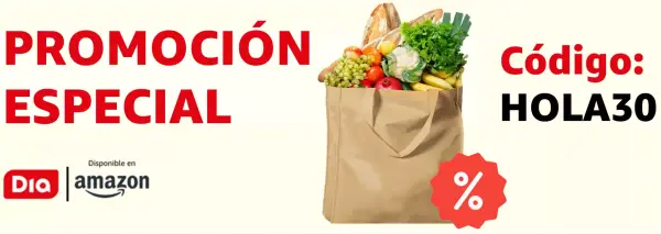 30€ Descuento en tus primeros pedidos de DIA en Amazon (Válido para todas las cuentas) 30€ Descuento en tus primeros pedidos de DIA en Amazon (Válido para todas las cuentas)
