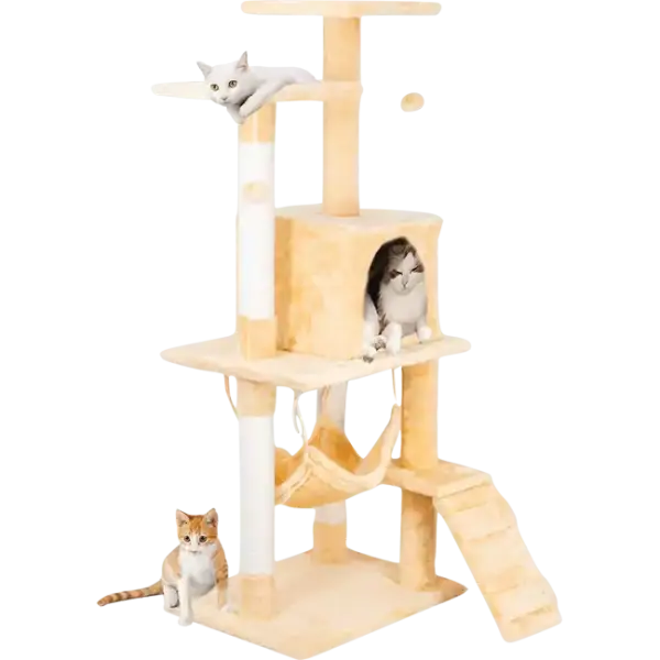 Rascador para gatos 4 niveles 120cm altura Rascador para gatos 4 niveles 120cm altura