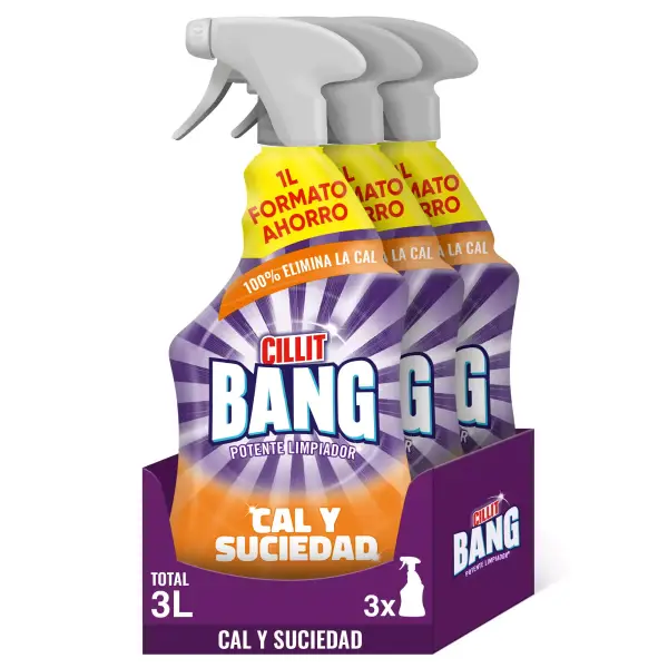 3x Cillit Bang Cal y Suciedad, para Baño 1L 3x Cillit Bang Cal y Suciedad, para Baño 1L