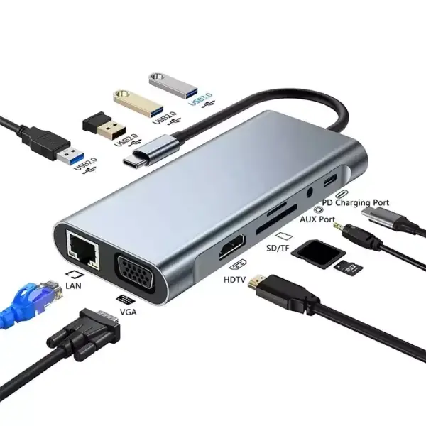 Hub USB-C de 11 puertos Hub USB-C de 11 puertos