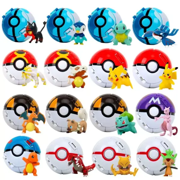 Pokeball transformable + figura Pokemon (+25 Modelos a elegir) Pokeball transformable + figura Pokemon (+25 Modelos a elegir)
