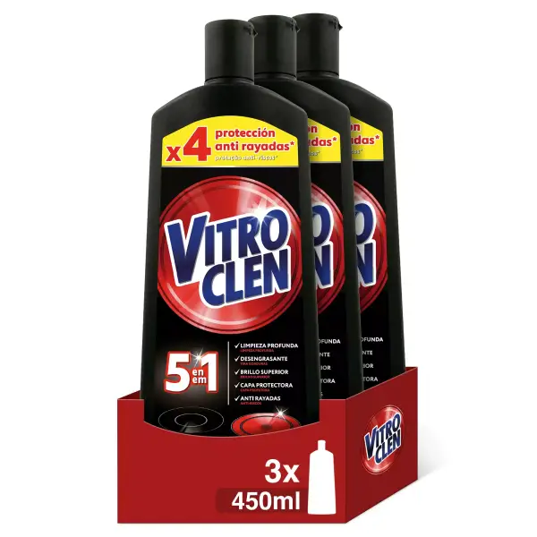 Pack 3x450ml Limpiador de Vitrocerámica en crema Vitroclen Pack 3x450ml Limpiador de Vitrocerámica en crema Vitroclen