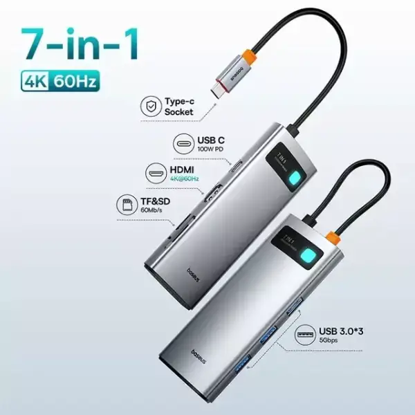 HUB Usb-C 7en1 Baseus HUB Usb-C 7en1 Baseus