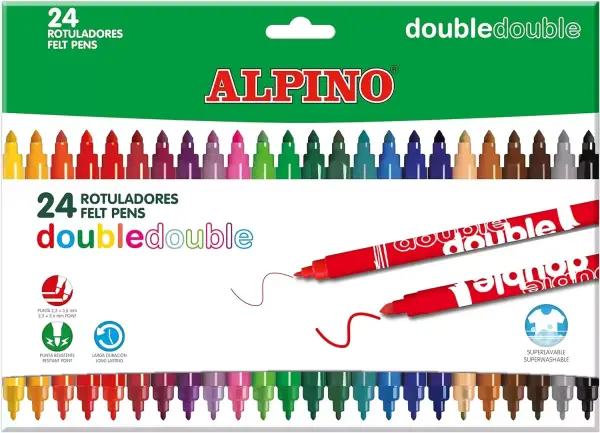 Pack 24 Rotuladores alpino double double Pack 24 Rotuladores alpino double double