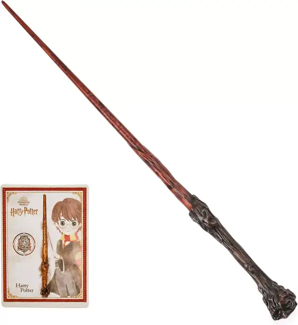 Varita Harry Potter 30cm + tarjeta hechizo Varita Harry Potter 30cm + tarjeta hechizo
