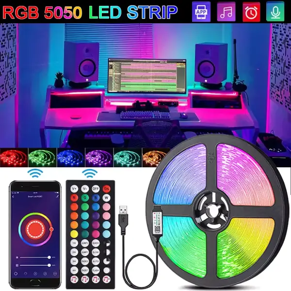 Tira de luces LED 20 metros RGB 5050 + Bluetooth Tira de luces LED 20 metros RGB 5050 + Bluetooth