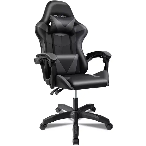 Silla gaming reclinable con cojín lumbar Silla gaming reclinable con cojín lumbar