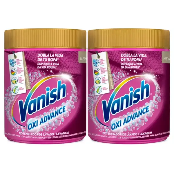 Vanish Oxi Advance quitamanchas para la ropa 2x400g Vanish Oxi Advance quitamanchas para la ropa 2x400g