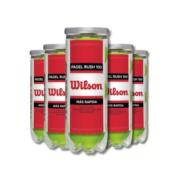 5 Botes de 3 Pelotas Wilson Rush 100 5 Botes de 3 Pelotas Wilson Rush 100