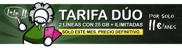 2 Líneas móviles con 25gb cada una + llamadas ilimitadas 2 Líneas móviles con 25gb cada una + llamadas ilimitadas