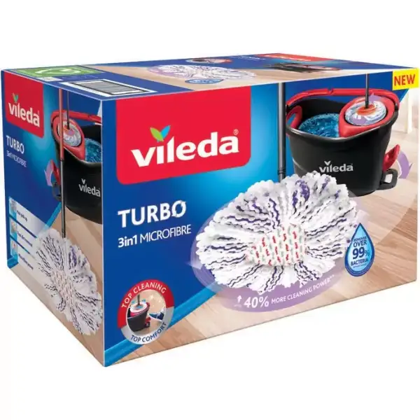Juego de cubo de fregona Vileda Turbo Juego de cubo de fregona Vileda Turbo
