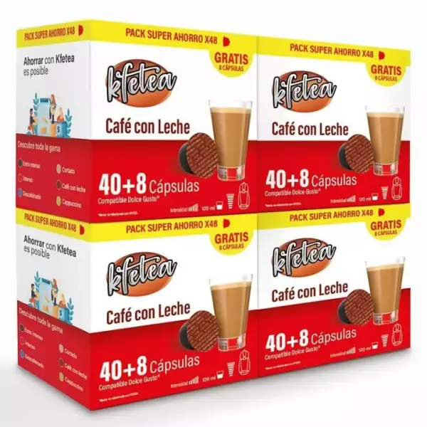 4x48 Cafe con leche Kfetea Dolce Gusto 4x48 Cafe con leche Kfetea Dolce Gusto