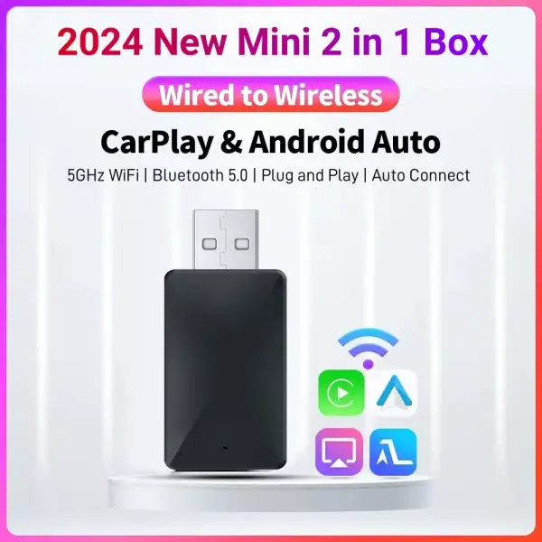 Adaptador CarPlay & Android Auto Mini 2en1 Adaptador CarPlay & Android Auto Mini 2en1
