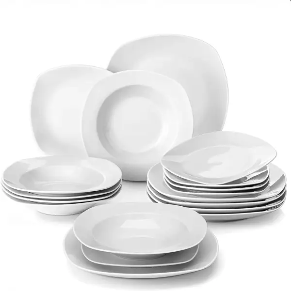 Vajilla de porcelana MALACASA Elisa 18 piezas Vajilla de porcelana MALACASA Elisa 18 piezas