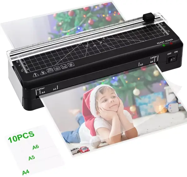 Plastificadora térmica A4 + cortador + 10 hojas Plastificadora térmica A4 + cortador + 10 hojas