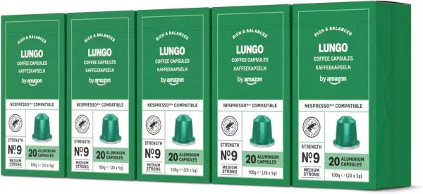 100 Cápsulas de café Lungo By Amazon 100 Cápsulas de café Lungo By Amazon