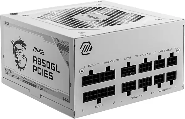 Fuente de alimentación MSI Mag 850W 80 Plus Gold modular Fuente de alimentación MSI Mag 850W 80 Plus Gold modular