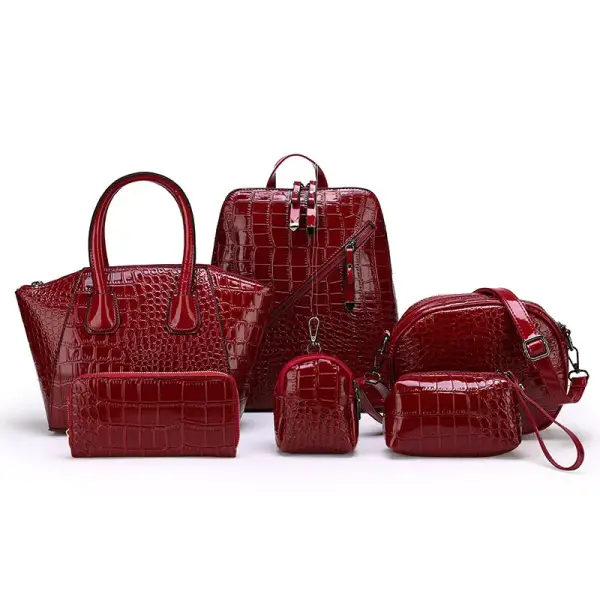 Conjunto de bolsos de piel de cocodrilo para mujer Conjunto de bolsos de piel de cocodrilo para mujer
