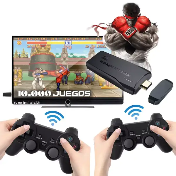 Arcade Stick M8 64GB + 2 Mandos Inalámbricos + Accesorios Arcade Stick M8 64GB + 2 Mandos Inalámbricos + Accesorios