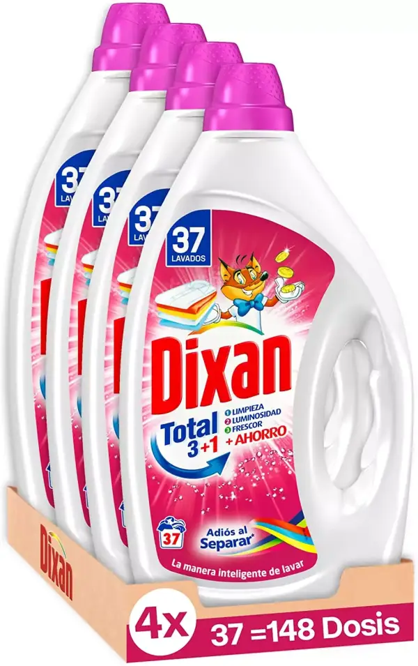 Pack de 4 detergentes Dixan "Adiós al Separar" Pack de 4 detergentes Dixan "Adiós al Separar"