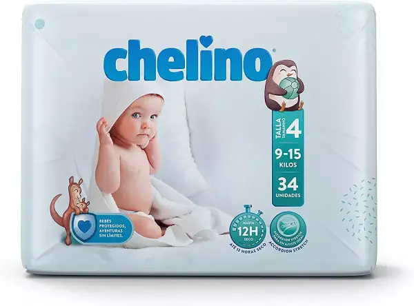 204 pañales Chelino Talla 4 (9-15kg) 204 pañales Chelino Talla 4 (9-15kg)