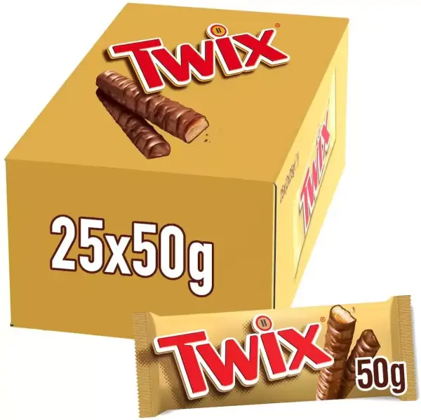 Pack 25 barritas dobles Twix Pack 25 barritas dobles Twix