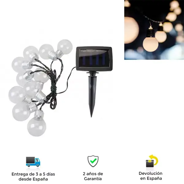 Set de guirnaldas LED con alimentación solar Set de guirnaldas LED con alimentación solar