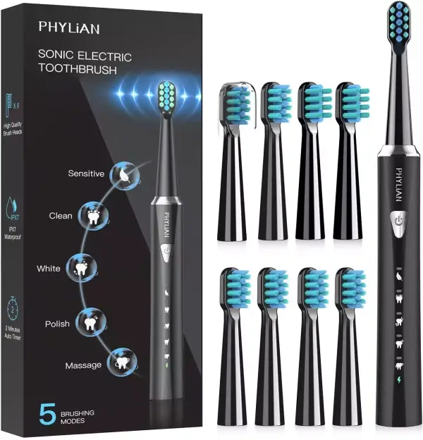 Cepillos de Dientes sónico + 8 cabezales Cepillos de Dientes sónico + 8 cabezales