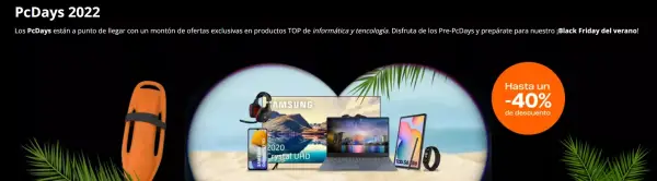PcDays 2022 con cupones de hasta 50€ en PcComponentes PcDays 2022 con cupones de hasta 50€ en PcComponentes